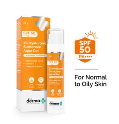 The Derma Co C-Cinamide Sunscreen SPF 50 Aqua Gel, with Vitamin C & Niacinamide 50g