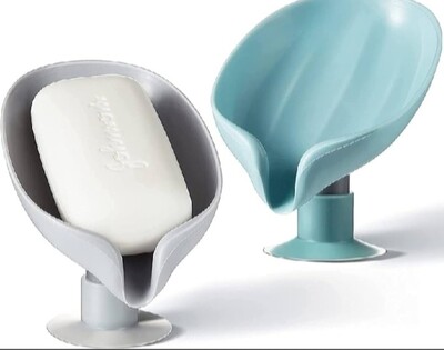 Leaf Shape Soap Box Drain Soap Holder Box Bathroom Shower Soap Holde