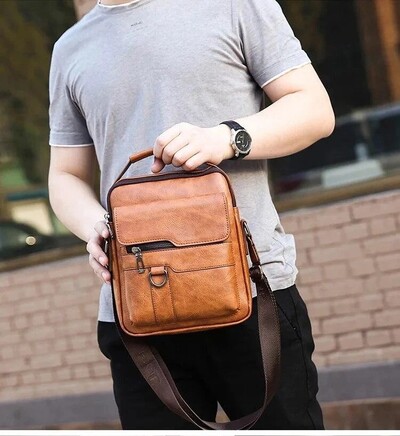 Leather Satchel CrossBody Bag