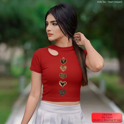 Ladies tshirt - hole tee heart