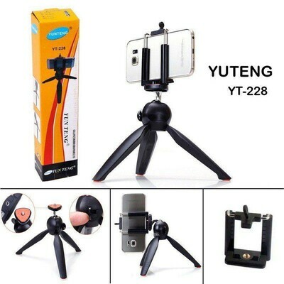 Yunteng YT 228 Mini Tripod with Phone Holder for Mobile and Camera